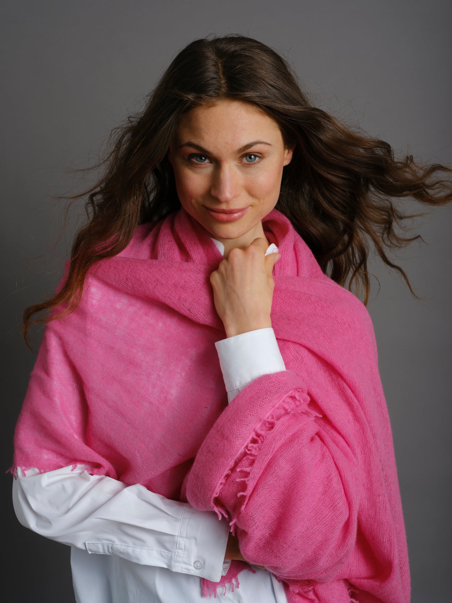 Kaschmir Schal Shocking Pink