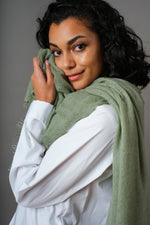 Cashmere scarf Oil Green