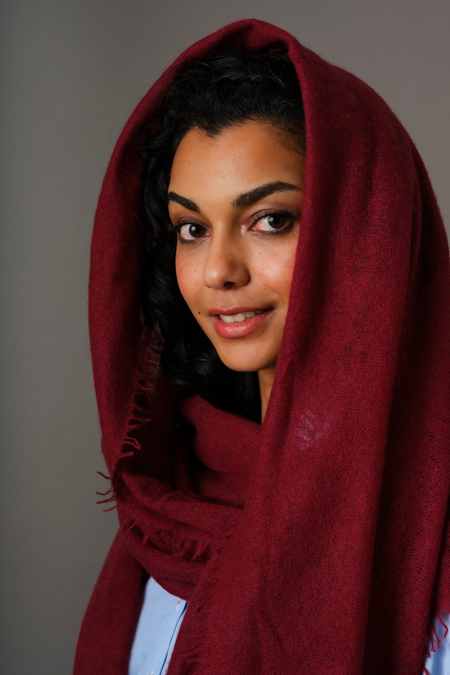 Cashmere scarf Cabernet