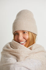 Kaschmir Schal Beige Melange