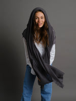 Cashmere scarf Charcoal