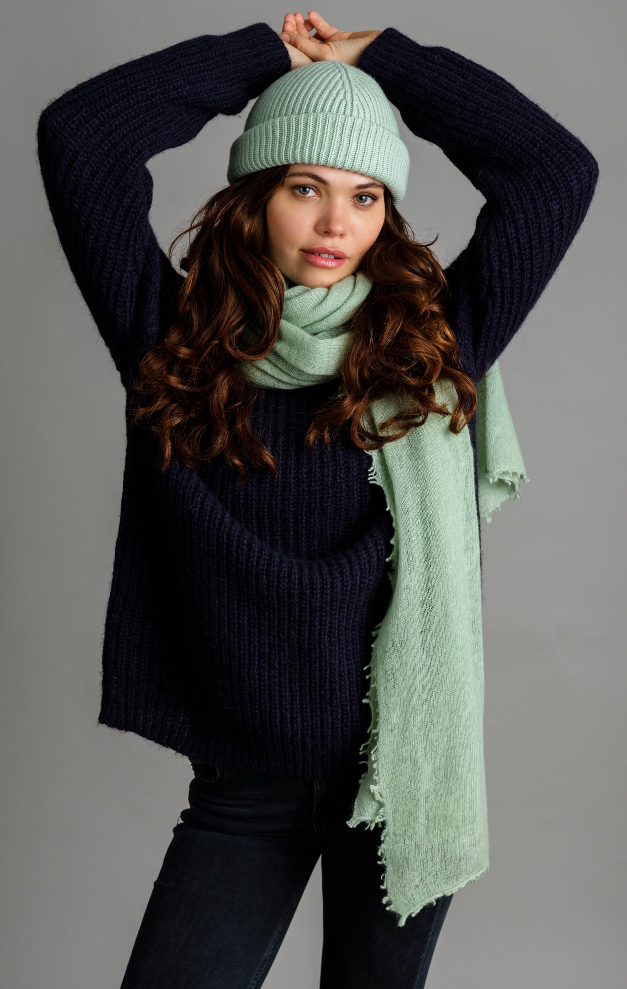 Kaschmir Mütze Seamless Celodren Green