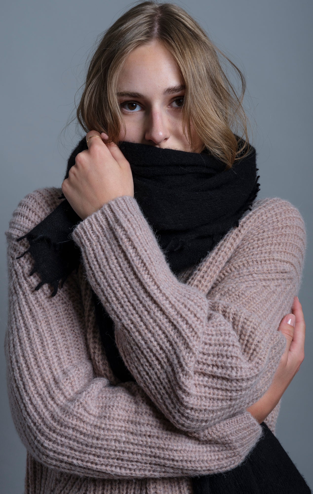 Cashmere Scarf Black