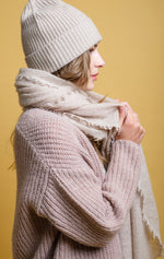 Oyster cashmere scarf