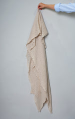 Oyster cashmere scarf