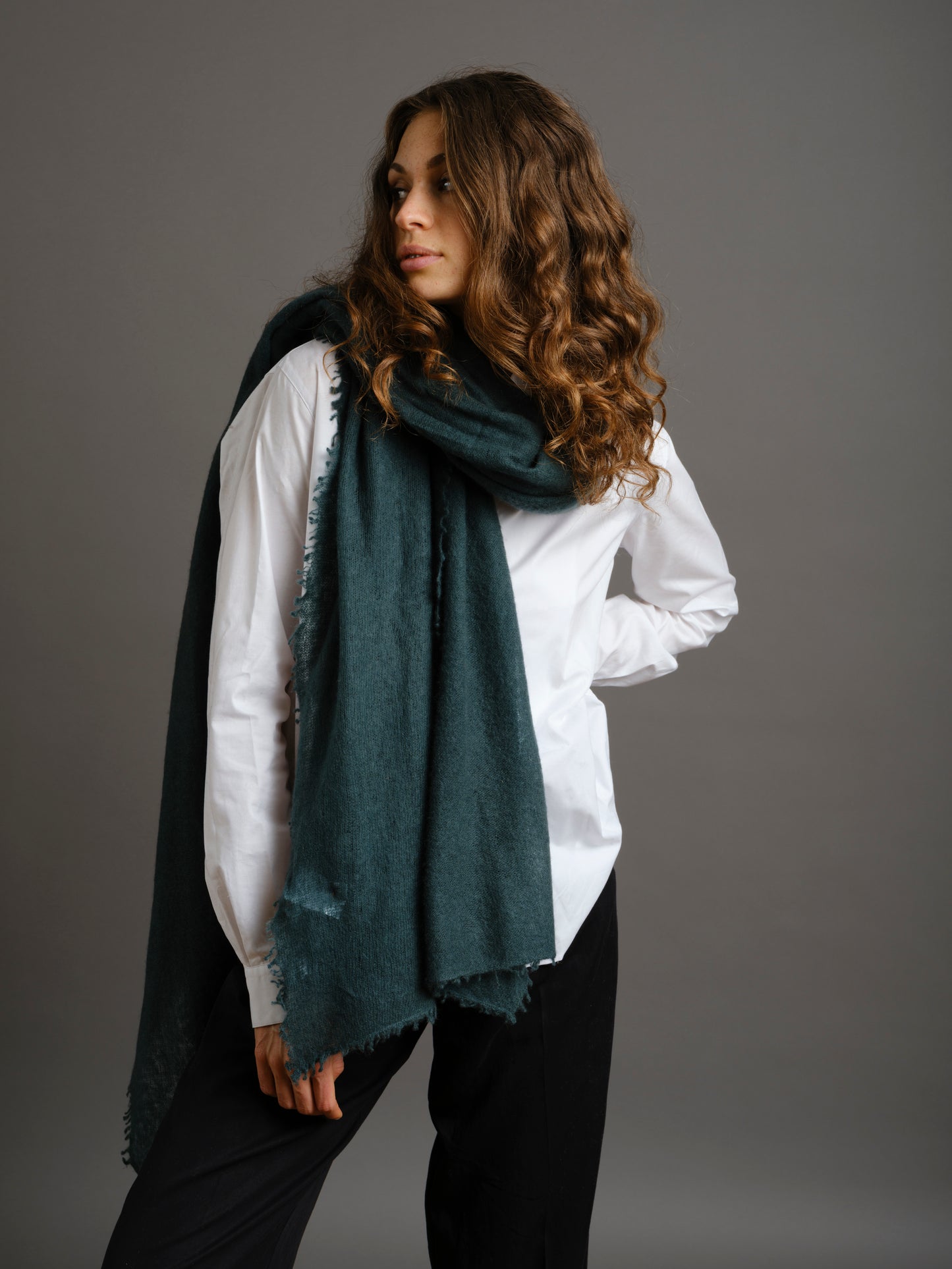 Kaschmir Schal Trekking Green