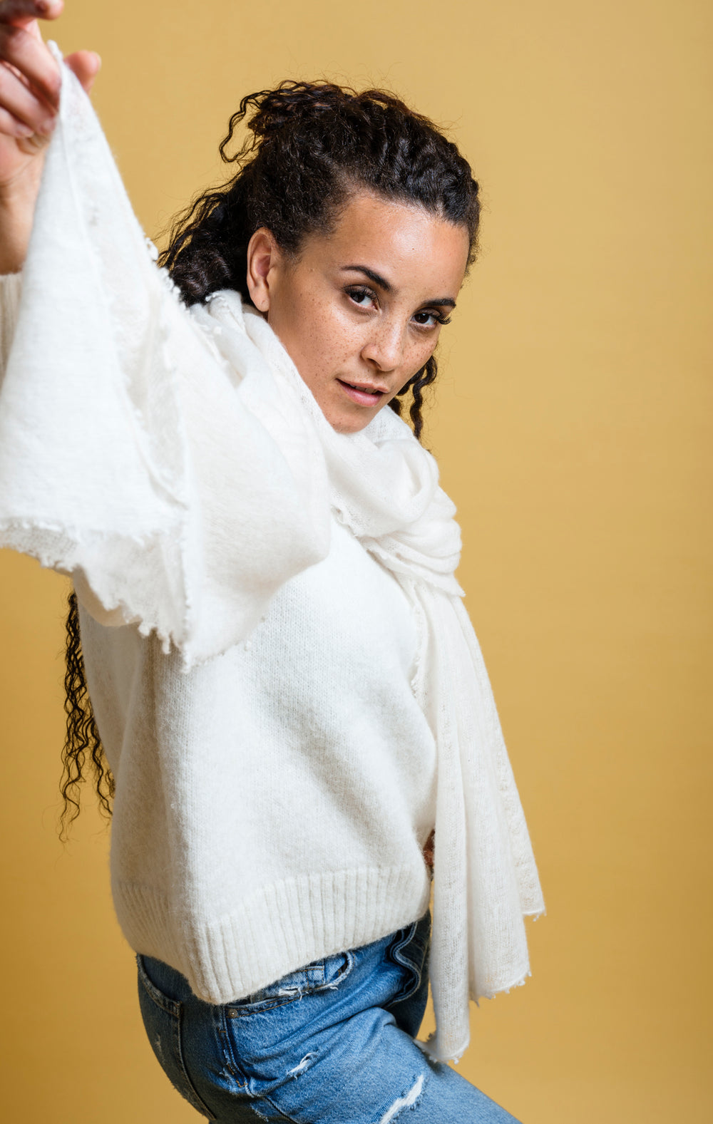 Cashmere scarf Snowflake