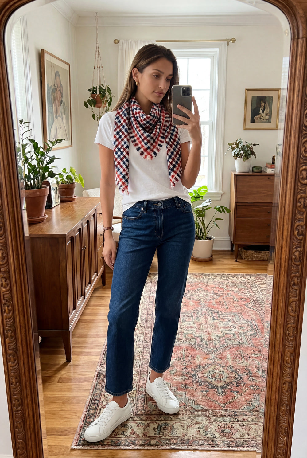 Bandana Check Cabernet/Blue