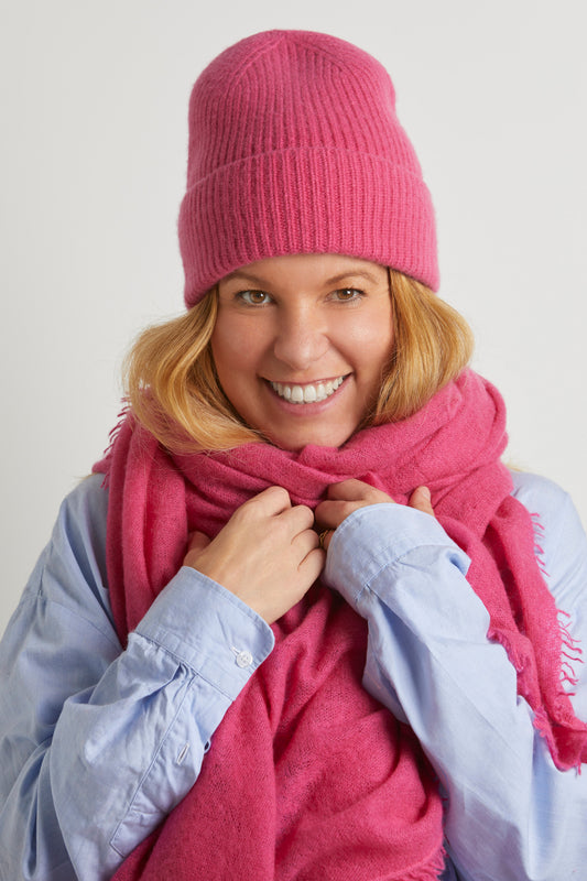 Rasberry Sorbet cashmere hat