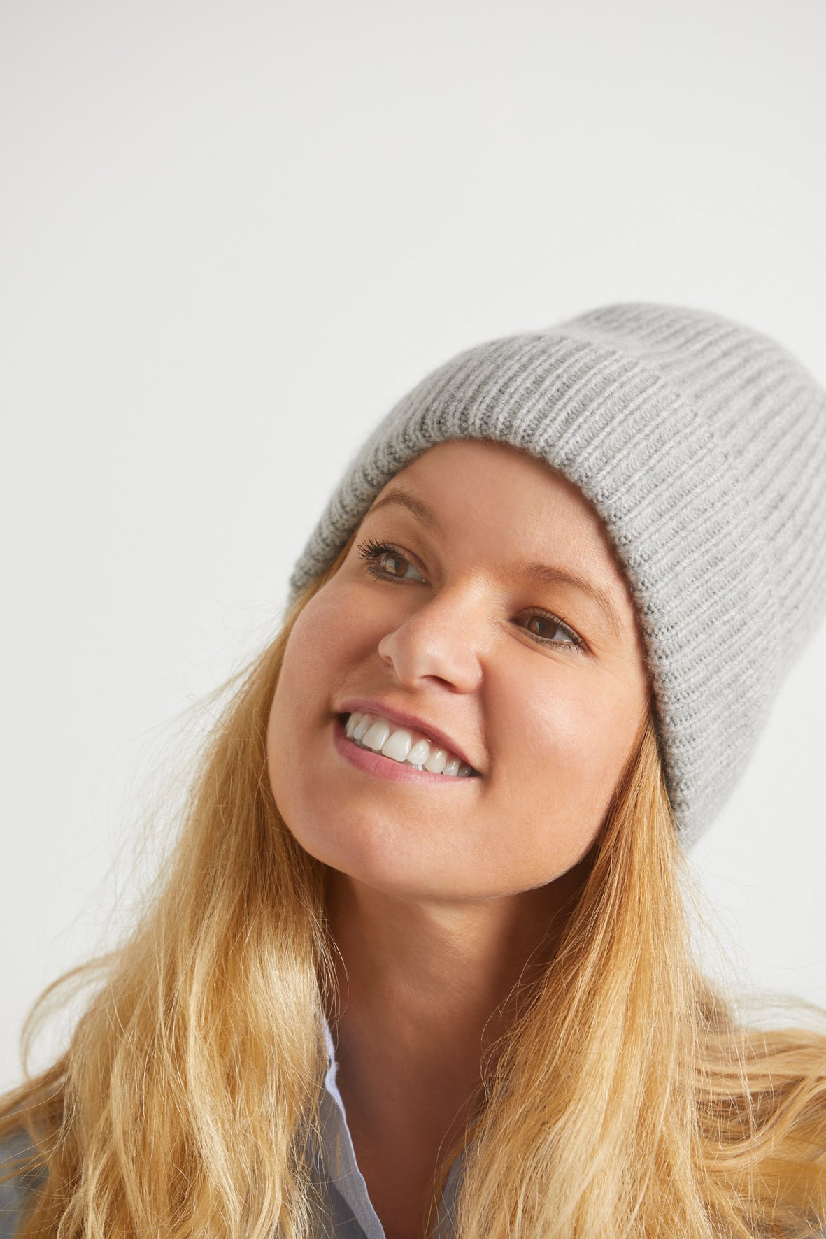 Cashmere hat Melange Silver