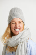 Cashmere hat Melange Silver