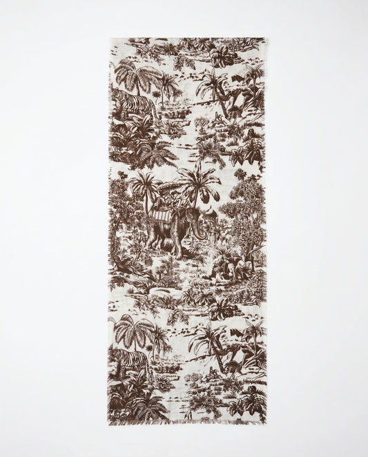 Kaschmir Schal Elephant Dark Brown