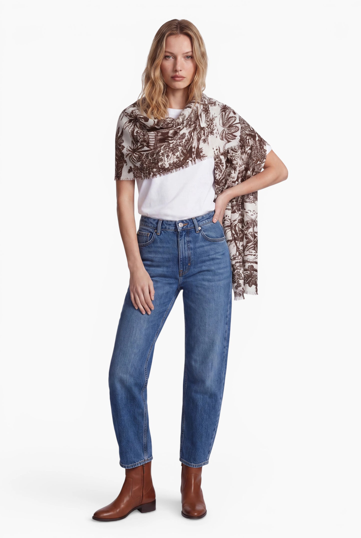 Kaschmir Schal Elephant Dark Brown