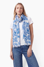 Kaschmir Schal Elephant Light Blue