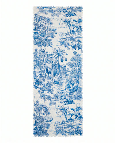 Kaschmir Schal Elephant Light Blue
