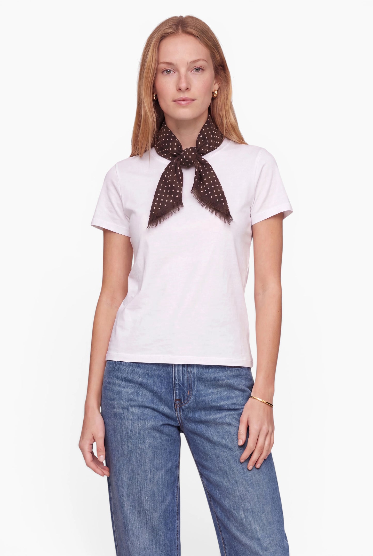 Bandana Dot Espresso/White