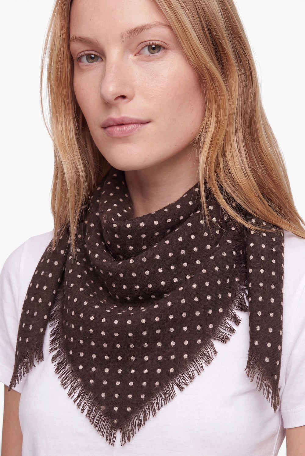 Bandana Dot Espresso/White