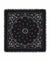 Kaschmir Tuch mit Paisley Print Espresso mit weiss