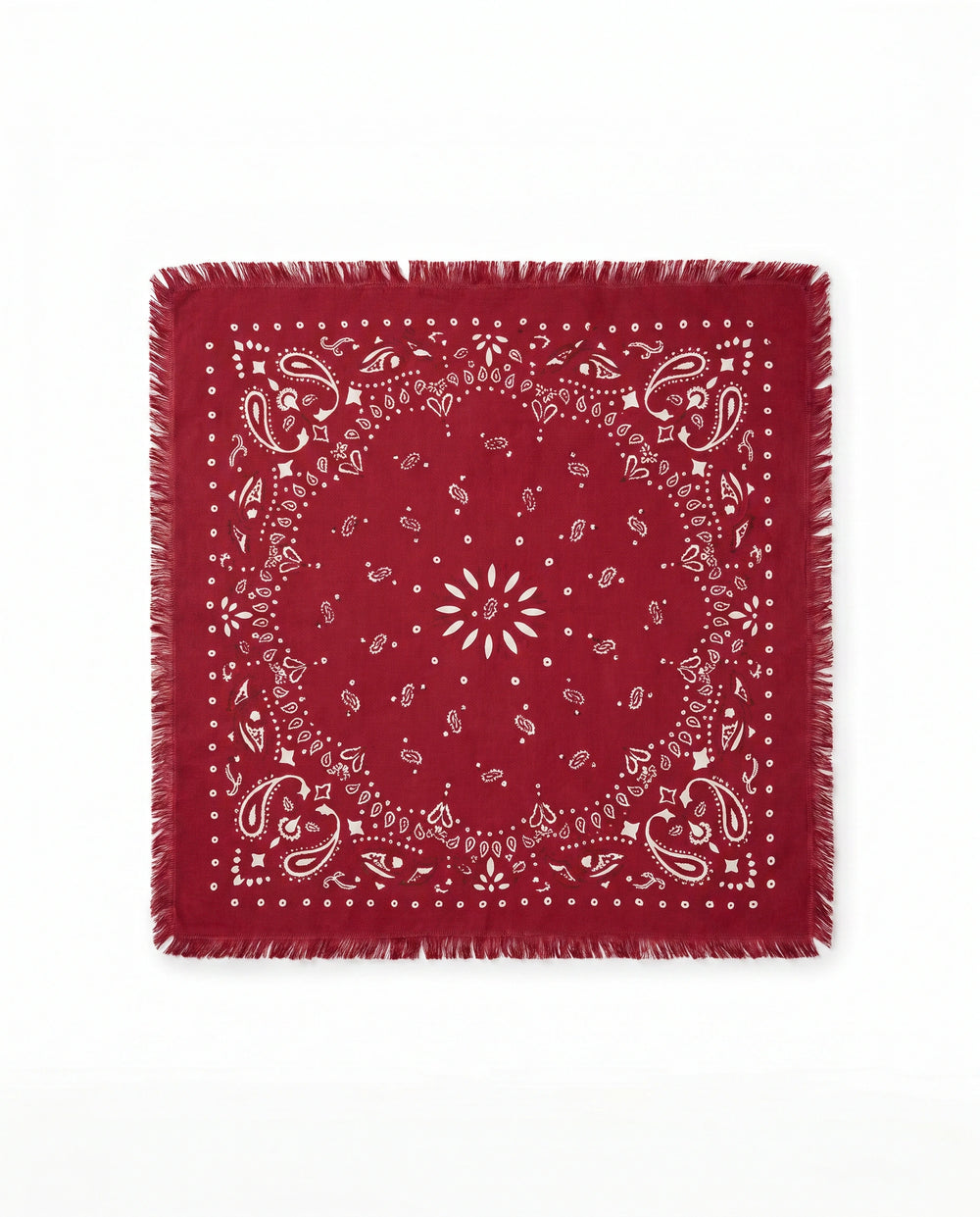 Kaschmir Tuch mit Paisley Print Fire mit weiss
