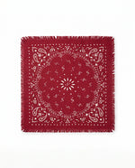 Kaschmir Tuch mit Paisley Print Fire mit weiss