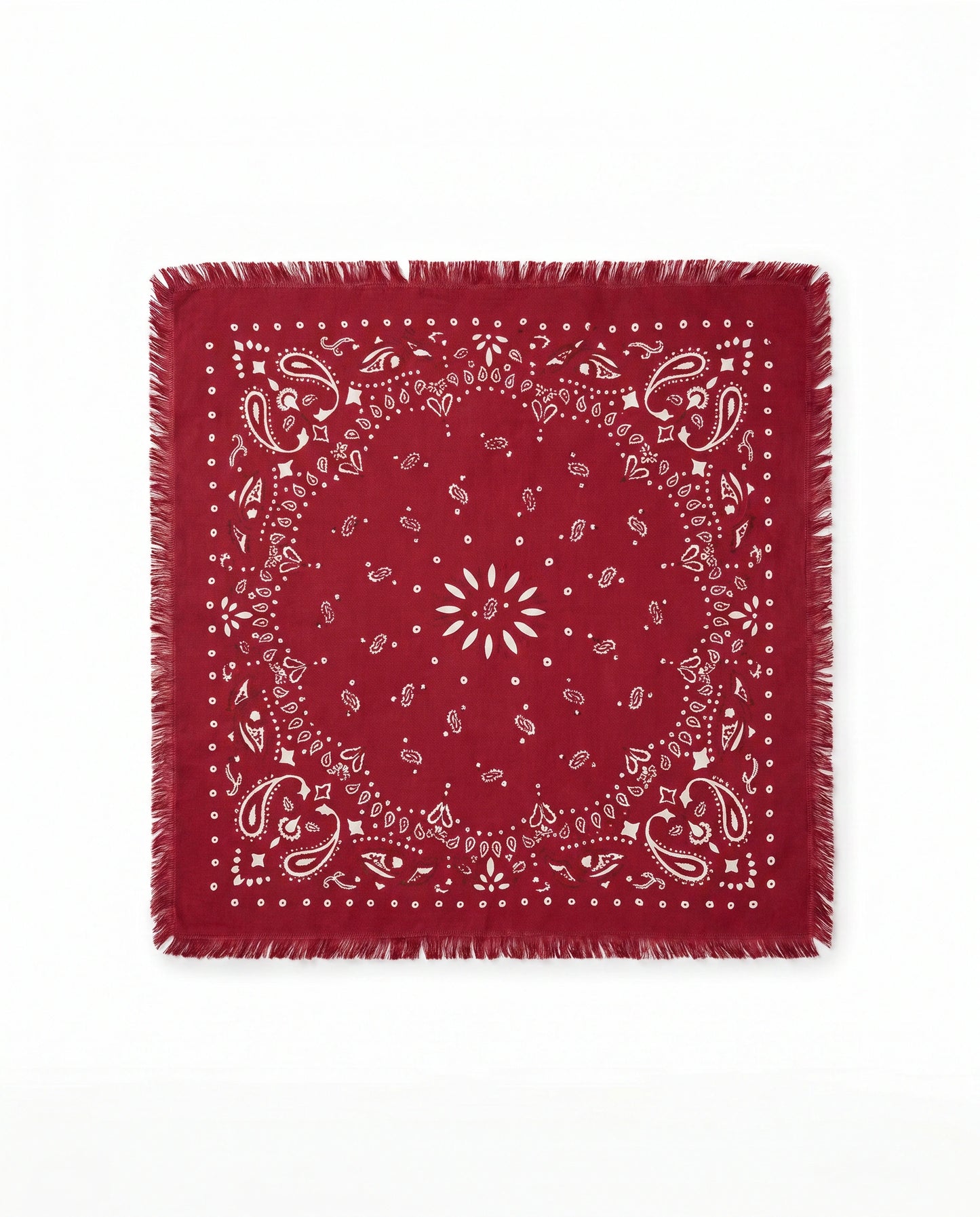 Kaschmir Tuch mit Paisley Print Fire mit weiss