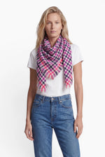 Kaschmir Tuch Pink kariert