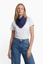 Bandana Dot Navy/White