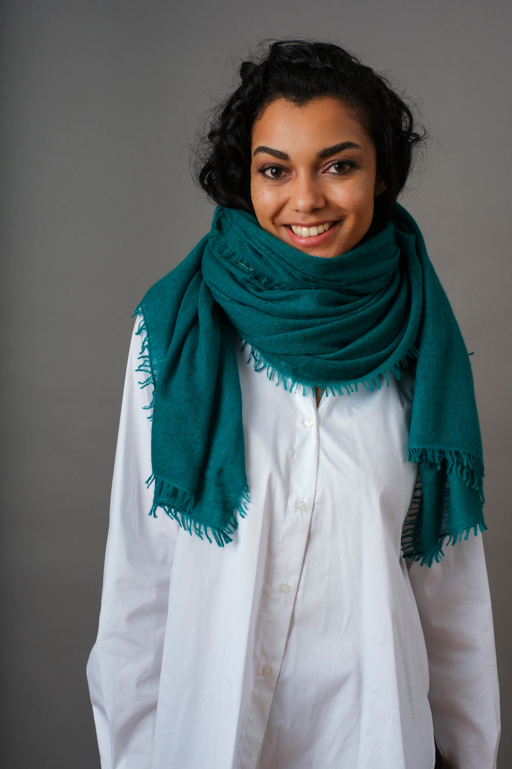 Cashmere scarf Alpine Green