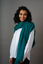Cashmere scarf Alpine Green