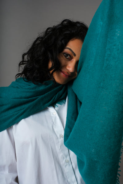 Kaschmir Schal Alpine Green
