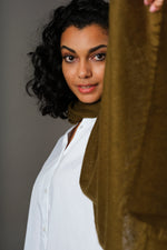 Cashmere scarf Fir Olive