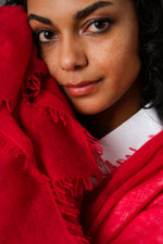 Cashmere scarf Tango Red