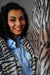 Cashmere scarf zebra camel