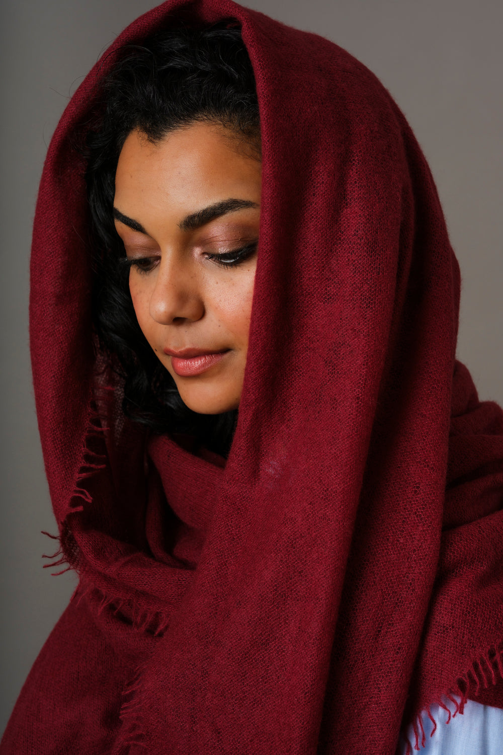 Cashmere scarf Cabernet