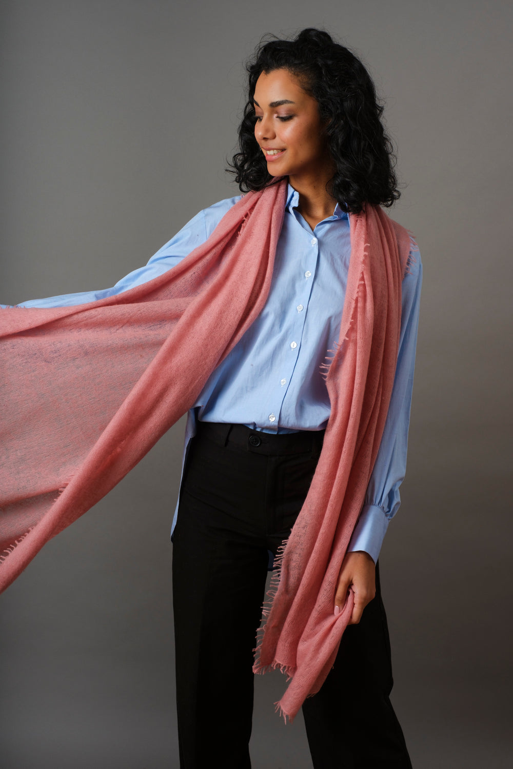 Cashmere scarf Bridal Rose