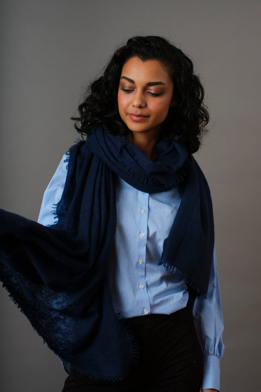 Cashmere scarf Dress Blues