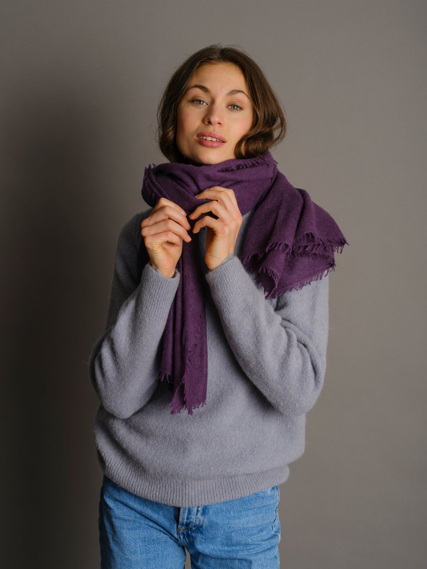 Cashmere scarf Blackberry Cordial