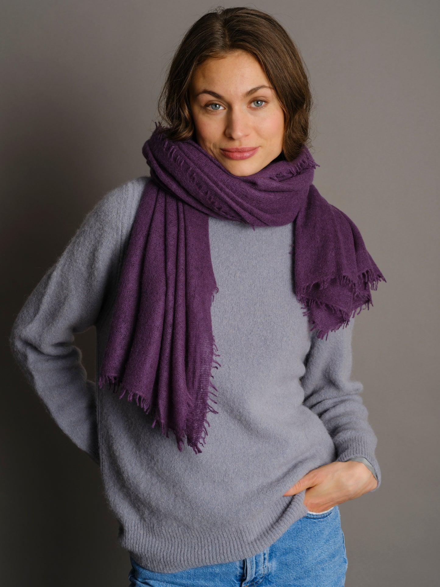 Cashmere scarf Blackberry Cordial