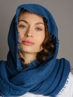 Cashmere scarf Legion Blue