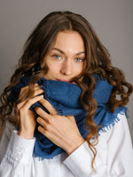 Cashmere scarf Legion Blue