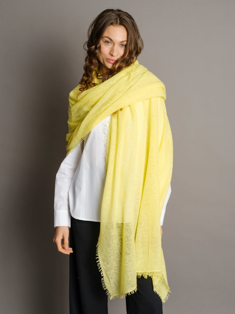 Cashmere scarf Lime Light