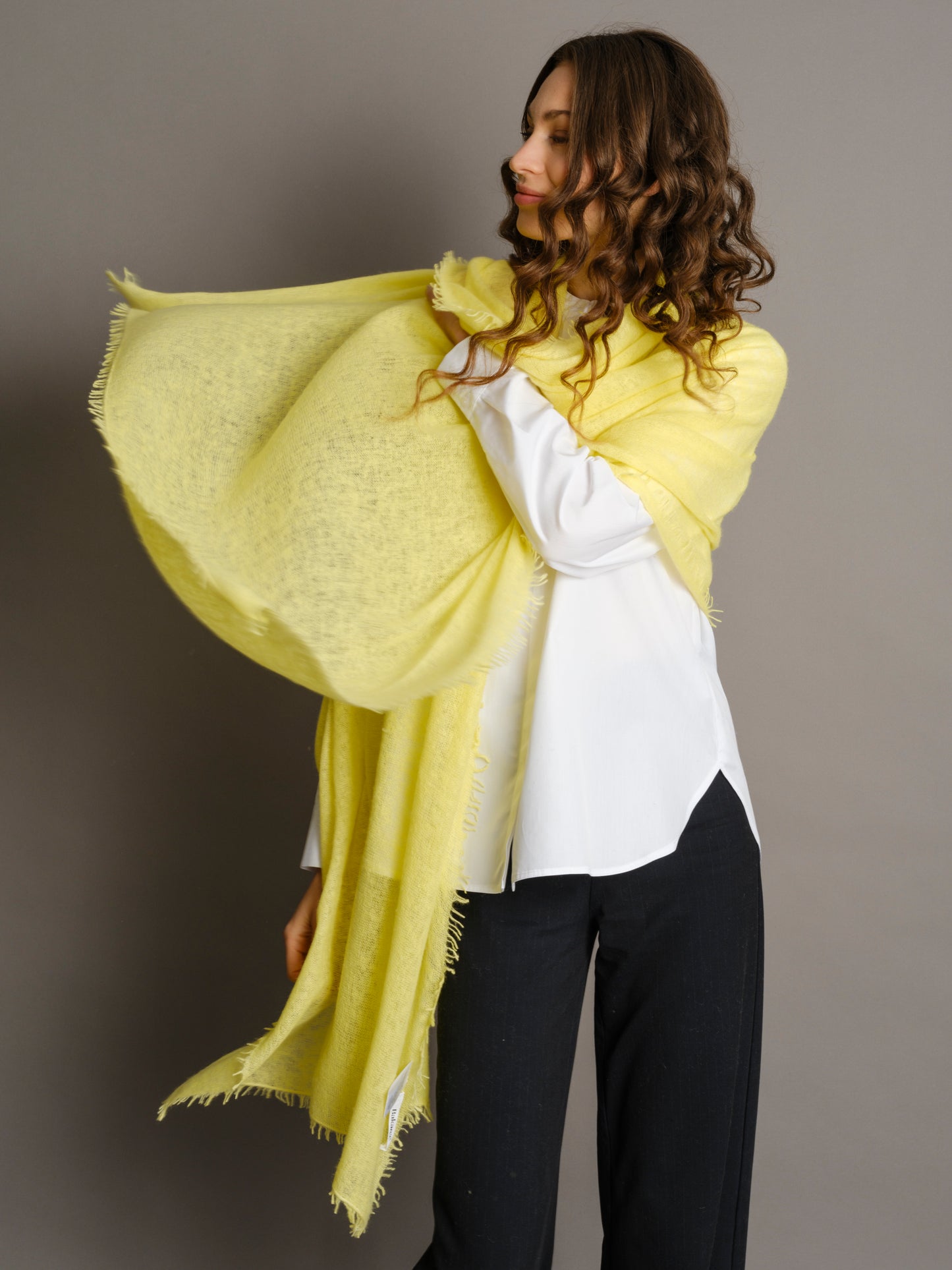 Cashmere scarf Lime Light