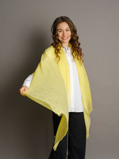 Cashmere scarf Lime Light