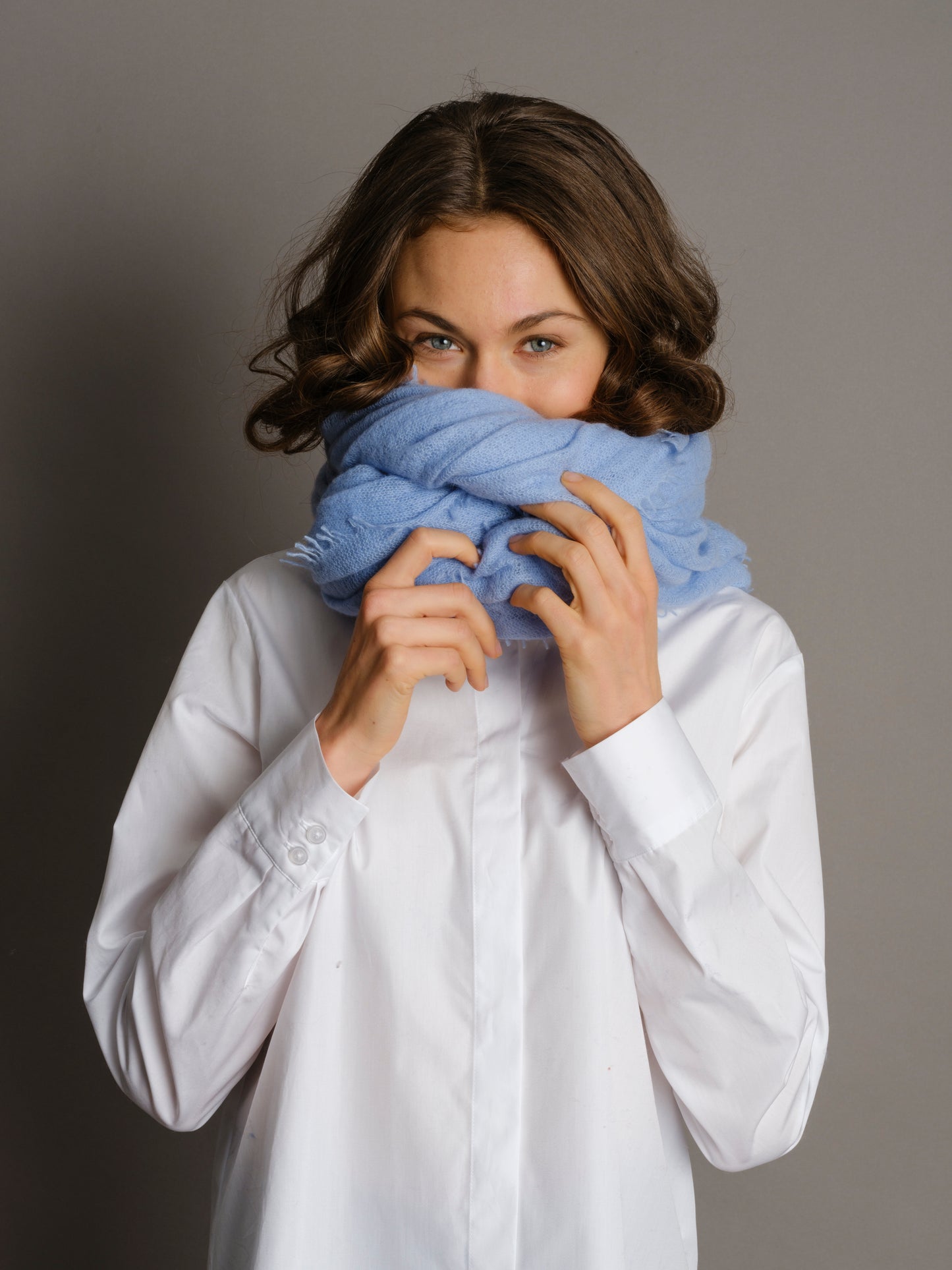 Cashmere Scarf Powder Blue