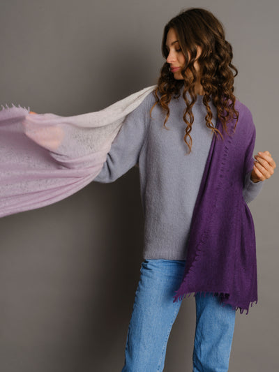 Cashmere scarf Shaded Blackberry Cordial