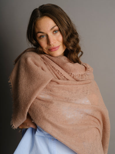 Cashmere Scarf Warm Taupe