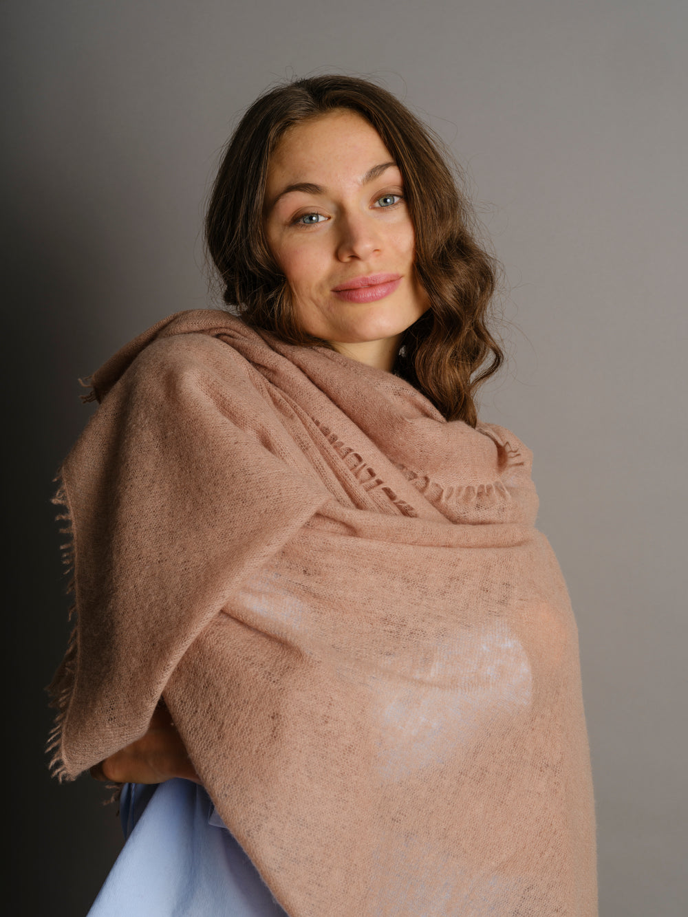 Cashmere Scarf Warm Taupe