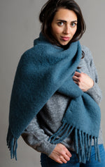 Alpaka Schal Dark Teal
