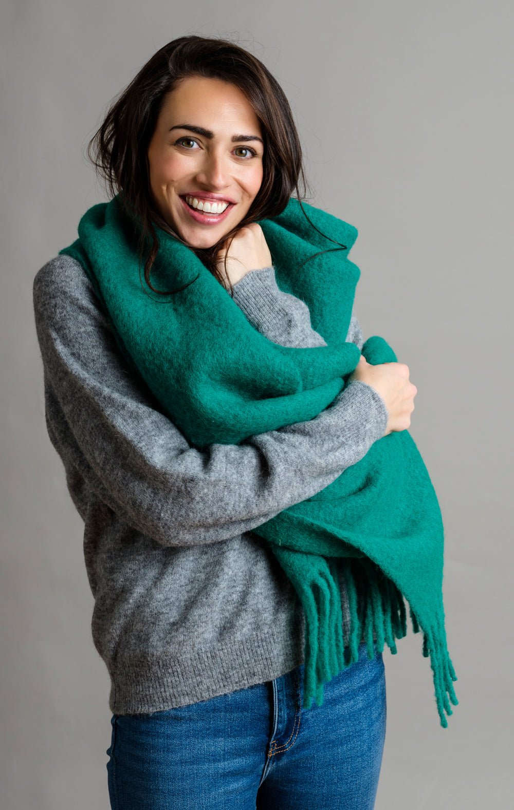 Alpaka Schal Emerald Green