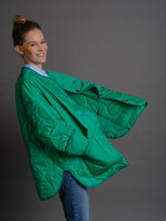 Gesteppte Jacke Onesize in Emerald-Green